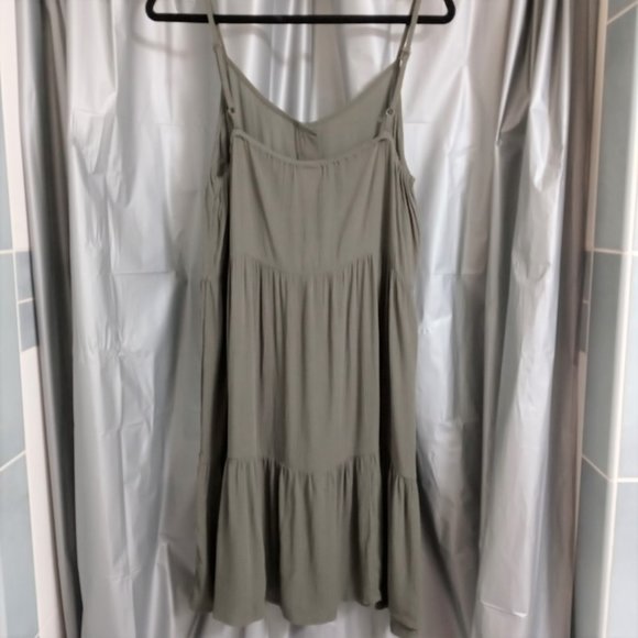 Women Army Green Mid Length Summer Dress - Picture 5 of 5